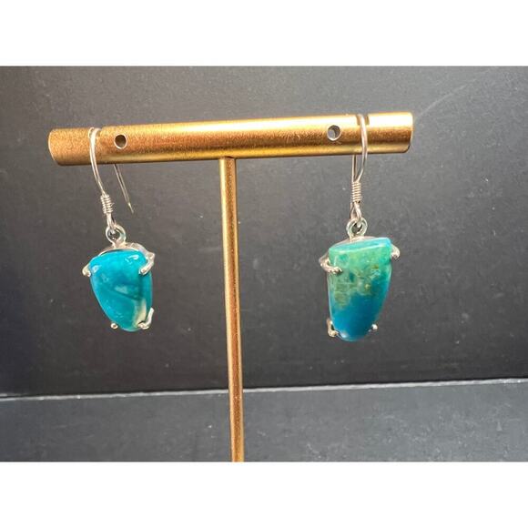 NEW Peruvian opalina sterling silver dangle earrings - Picture 5 of 11